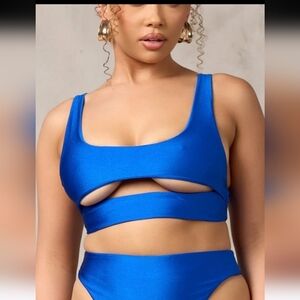 MBM Swim Lucky Top In Cobalt Blue. Size XL NWT.